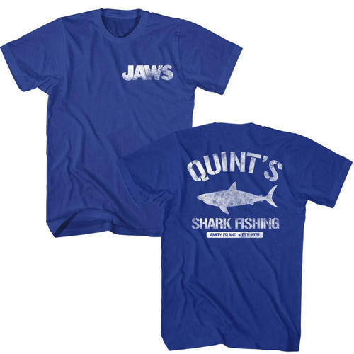 Jaws Quints Front And Back Adult Short-Sleeve T-Shirt