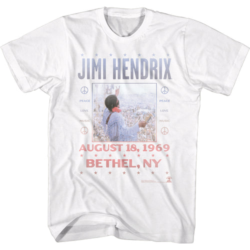 Jimi Hendrix Special Order Woodstock Adult S/S T-Shirt