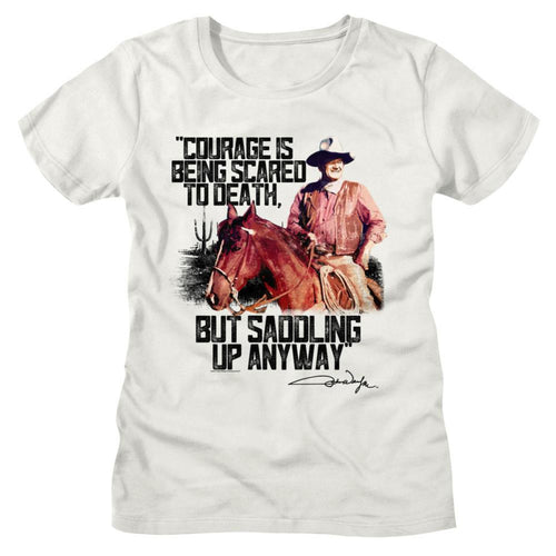 John Wayne Courage Ladies Short-Sleeve T-Shirt