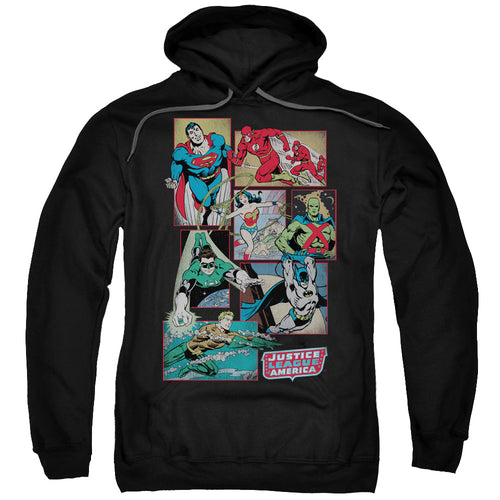 Justice League Of America Justice League Boxes Men's Pull-Over 75 25 Poly Hoodie