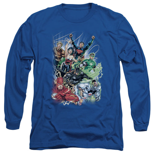Justice League Of America Justice League #1 Men's 18/1 Cotton Long-Sleeve T-Shirt