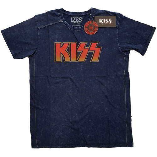 KISS Classic Logo Unisex Snow Wash T-Shirt - Special Order