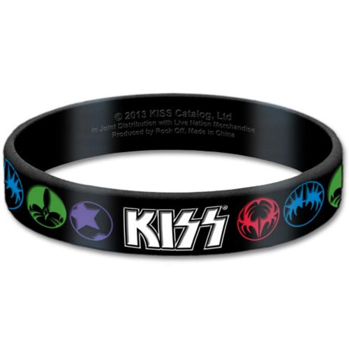 KISS Logo & Icons Gummy Wristband