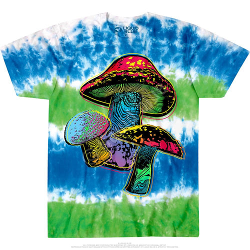 Light Fantasy Psychedelic Shrooms Tie-Dye T-Shirt