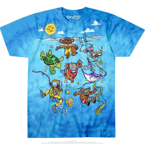 Light Fantasy Sea Swimming Tie-Dye T-Shirt