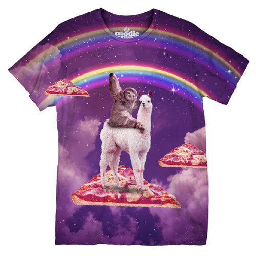 Humor - Llama Sloth Party Unisex T-Shirt