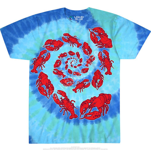 Lobster Spiral Tie-Dye T-Shirt