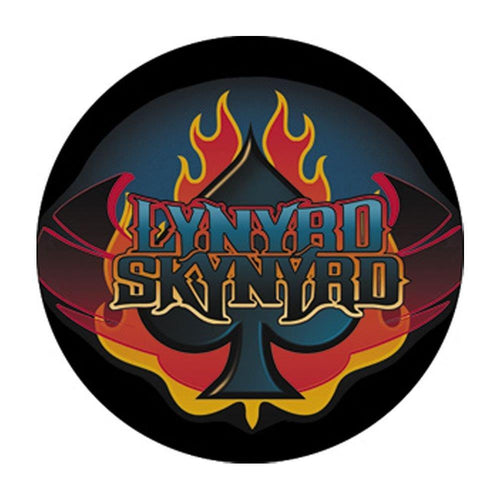 Lynyrd Skynyrd Flaming Spade Logo Button