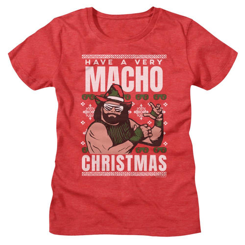 Macho Man A Very Christmas Ladies Short-Sleeve T-Shirt