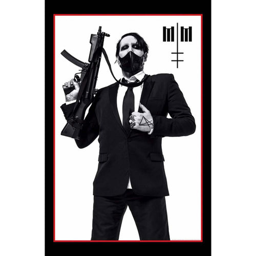 Marilyn Manson Machine Gun Textile Poster