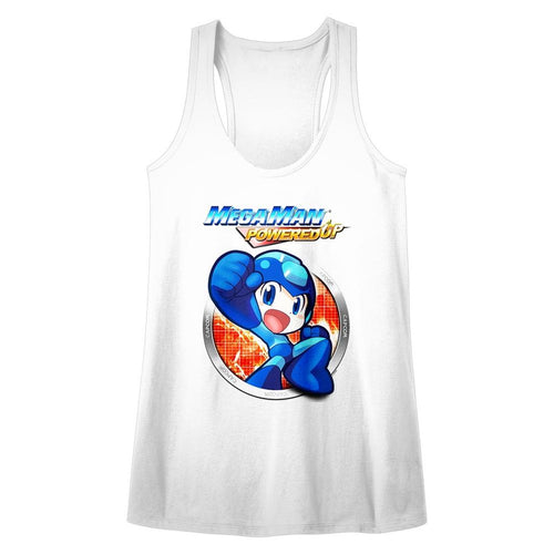 Mega Man Powered Up Ladies Slimfit Racerback