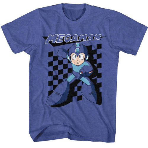 Mega Man Checkered Adult Short-Sleeve T-Shirt