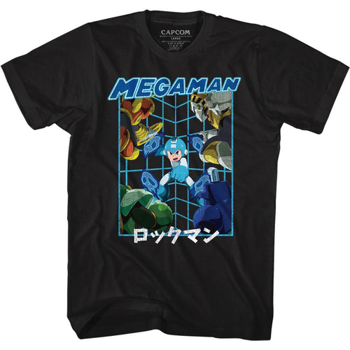 Mega Man Special Order Megaman Skulls Adult Short-Sleeve T-Shirt