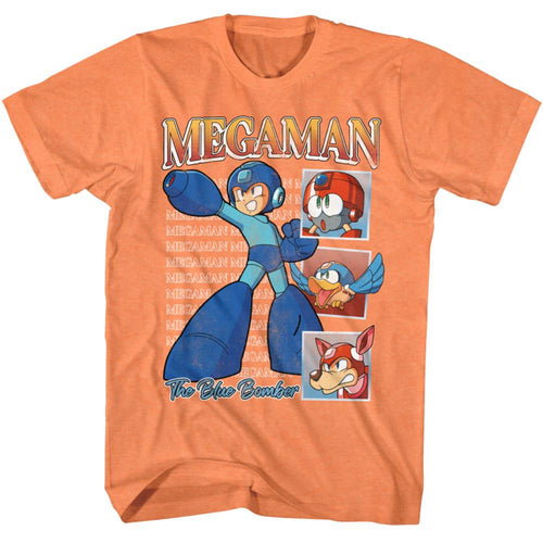 Mega Man Repeat Squares Adult Short-Sleeve T-Shirt