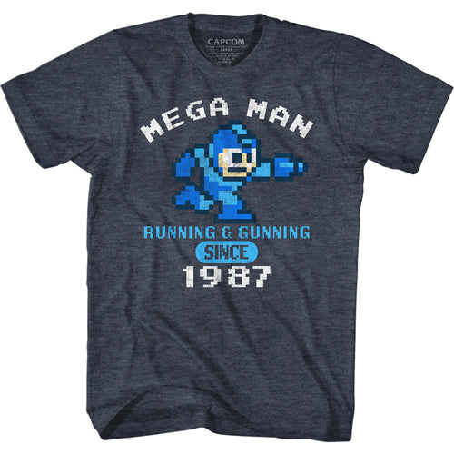 Mega Man Special Order Run&Gun 1987 Adult Short-Sleeve T-Shirt