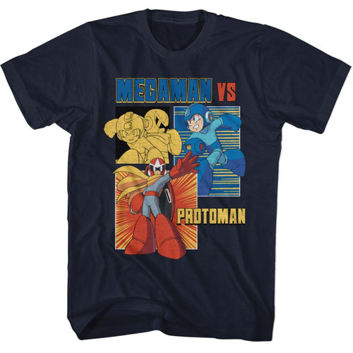 Mega Man Vs Protoman Adult Short-Sleeve T-Shirt