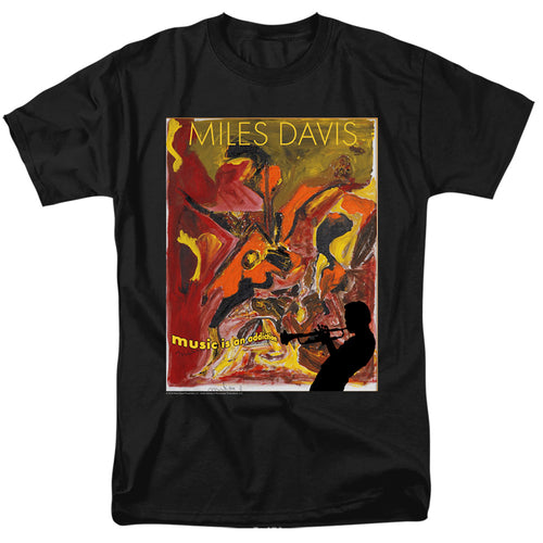 Miles Davis Music Is An Addiction Men's 18/1 Cotton SS T