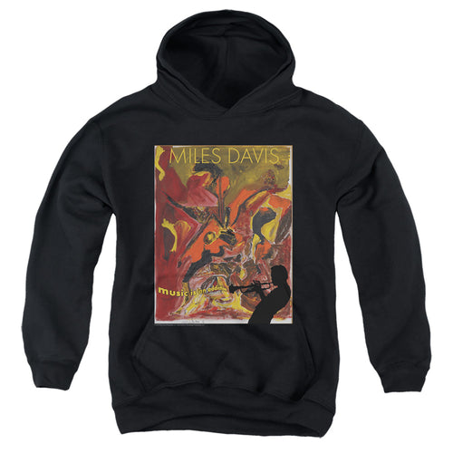 Miles Davis Music Is An Addiction Youth Cotton Poly Pull-Over Hoodie