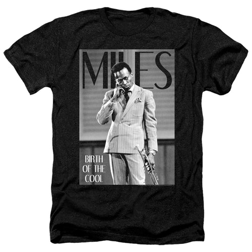 Miles Davis Simply Cool Men's 30/1 Heather 60 40 Poly SS T