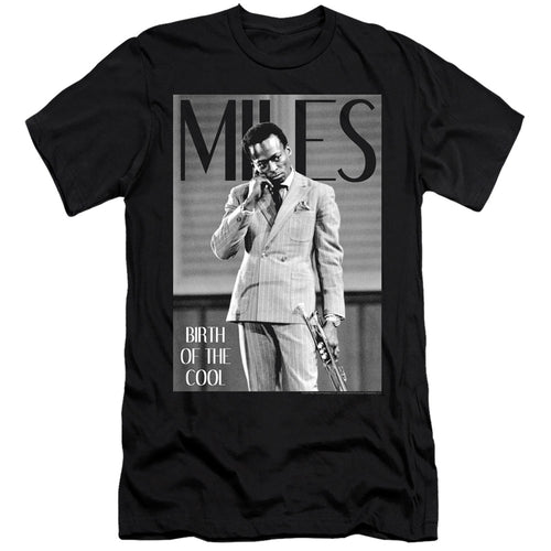 Miles Davis Simply Cool Men's Ultra-Soft 30/1 Cotton Slim SS T