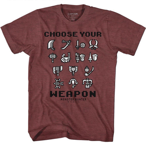 Monster Hunter Choose Your Weapon Adult Short-Sleeve T-Shirt