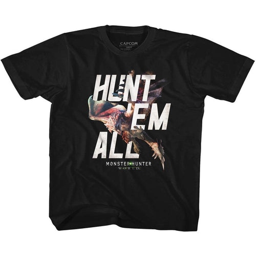 Monster Hunter Hunt Em All Toddler Short-Sleeve T-Shirt