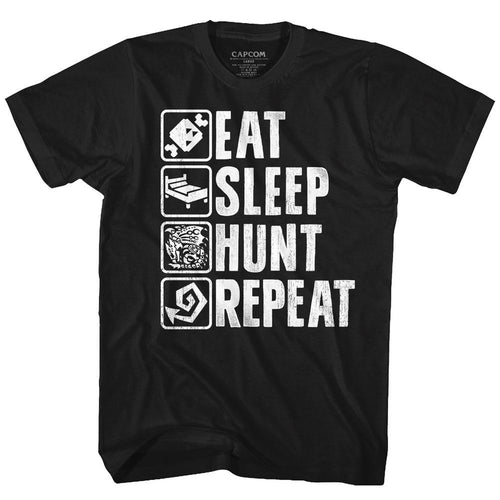 Monster Hunter Special Order Hunt Repeat Adult S/S T-Shirt