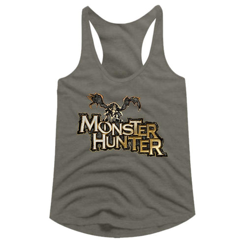 Monster Hunter Special Order Mh Logo Ladies Slimfit Racerback Tank T-Shirt