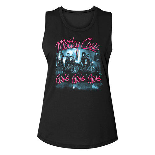 Motley Crue Girls Girls Girls Ladies Muscle Tank