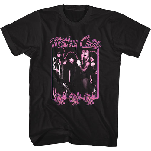 Motley Crue Special Order Girls Girls Girls Neon Adult Short Sleeve T-Shirt