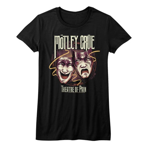 Motley Crue Theater Of Pain Juniors Short-Sleeve T-Shirt