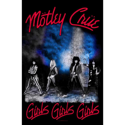 Motley Crue Girls, Girls, Girls Textile Poster