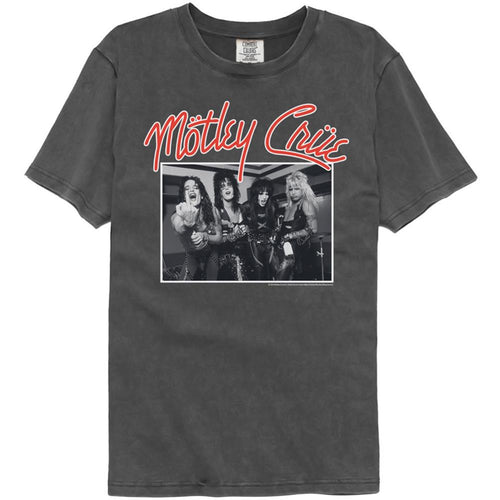 Motley Crue Stand And Deliver Adult Short-Sleeve Washed Black T-Shirt