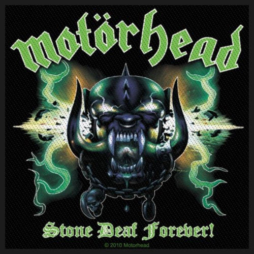 Motorhead Stone Deaf Forever Woven Sew-on Patch