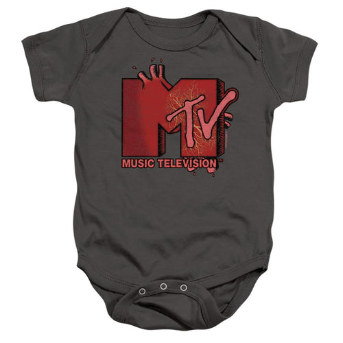 MTV Beating Heart Logo Infant's Cotton Short-Sleeve Snapsuit