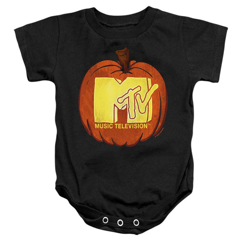 MTV Carved Pumpkin Logo Infant's Cotton Short-Sleeve Snapsuit