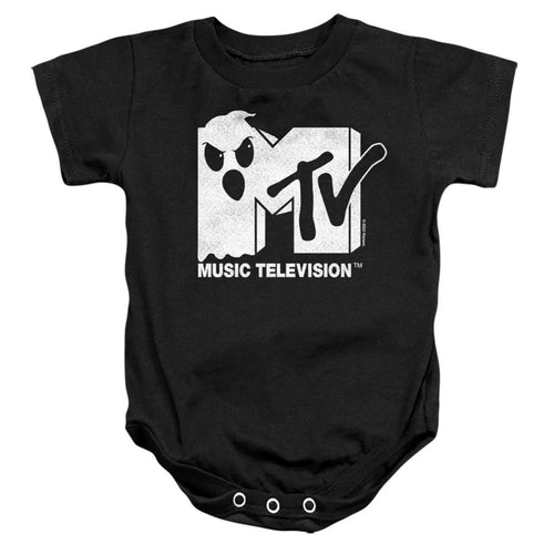MTV Ghost In The Logo Infant's Cotton Short-Sleeve Snapsuit