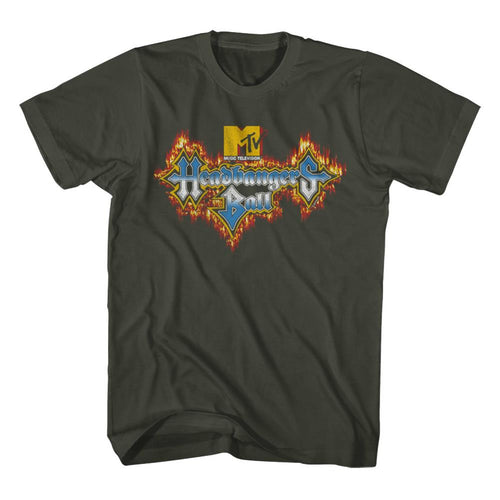 MTV Special Order Headbangers Fire Logo Adult Short-Sleeve T-Shirt