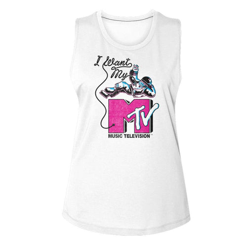MTV Special Order I Want My Astronaut Ladies Muscle Tank