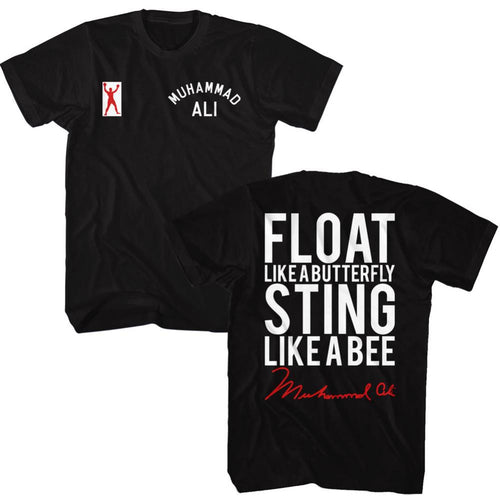 Muhammad Ali Special Order Float Sting 2-Sided Adult Short-Sleeve T-Shirt