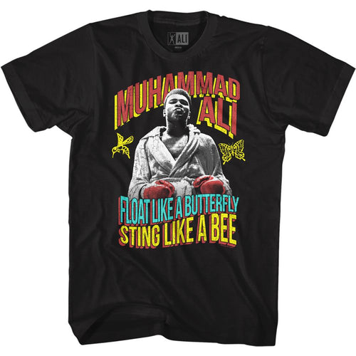 Muhammad Ali Special Order Float Sting Tricolor Adult Short-Sleeve T-Shirt