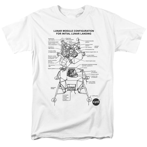 NASA Lunar Module Diagram Men's 18/1 Cotton Short-Sleeve T-Shirt