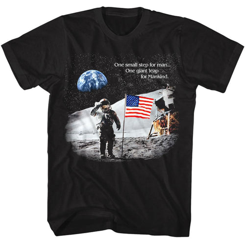 NASA One Small Step For Man Adult Short-Sleeve T-Shirt