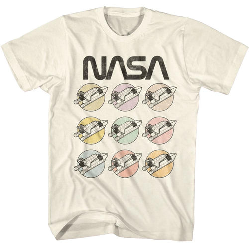 NASA Pastel Rockets Adult Short-Sleeve T-Shirt