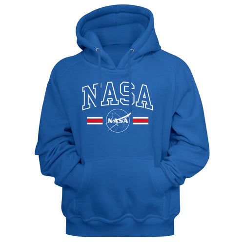 NASA Stripes Adult Long-Sleeve Hooded Sweatshirt