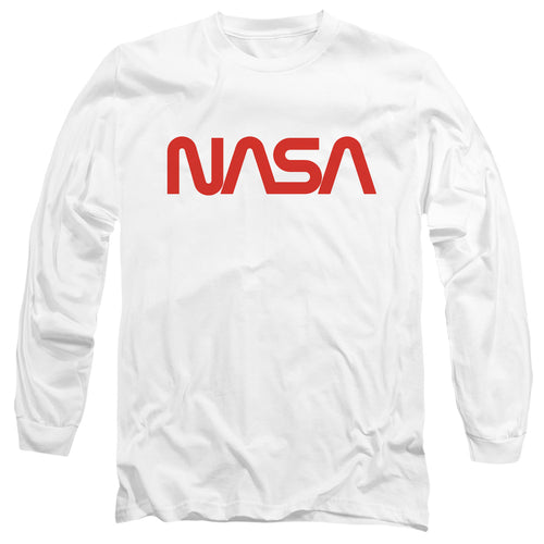 NASA Worm Logo Men's 18/1 Cotton Long-Sleeve T-Shirt