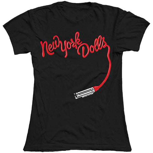 New York Dolls Lipstick Logo Ladies T-Shirt