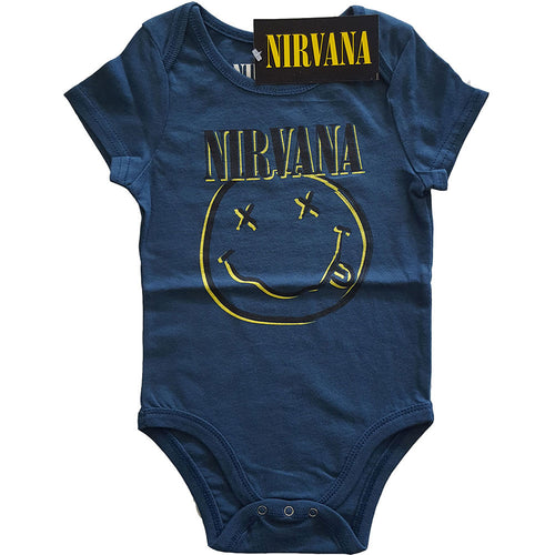 Nirvana Inverse Smiley Kids Baby Grow