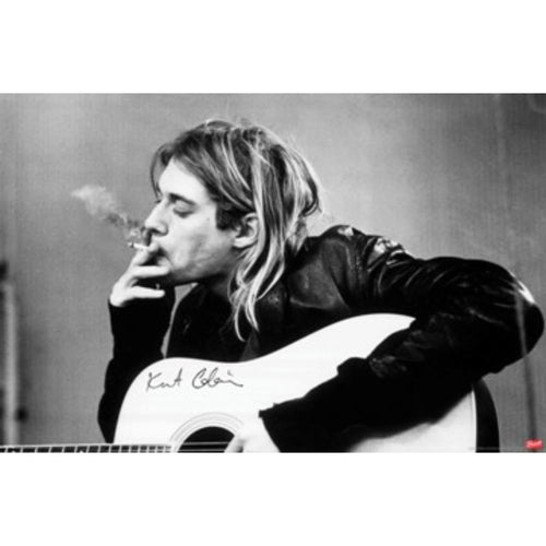 Nirvana Kurt Cobain Smoking Poster - 36 In x 24 In Posters & Prints