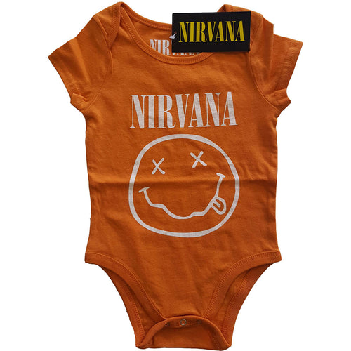 Nirvana White Smiley Kids Baby Grow - Special Order